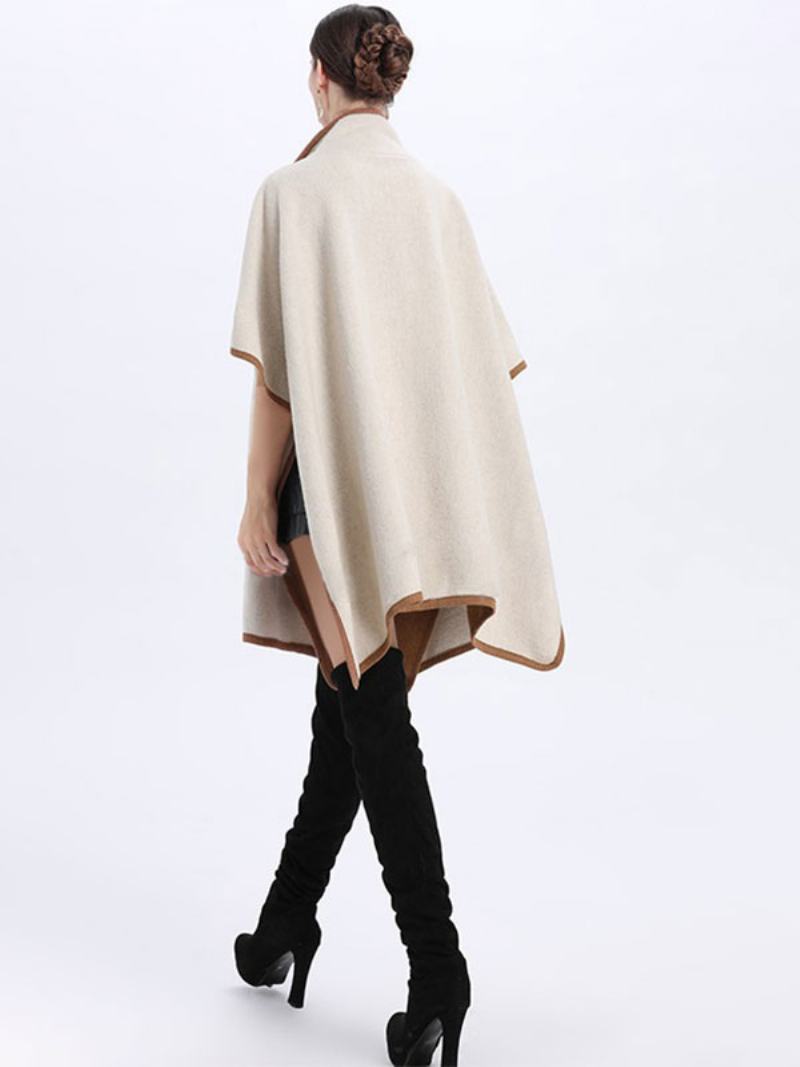 Γυναικείο Παλτό Poncho Oversized Ανοιξιάτικο Ένδυμα Cape - Μπεζ