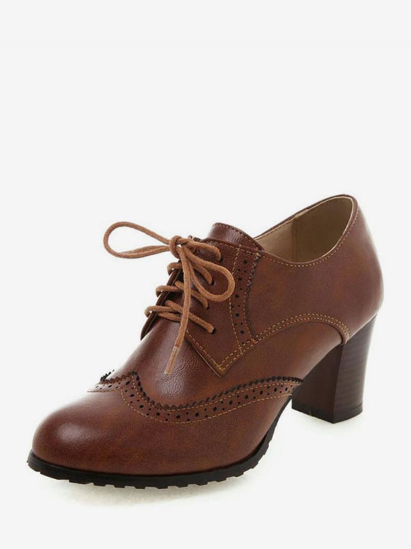 Γυναικείο Τακούνι Lace Up Wingtips Oxfords