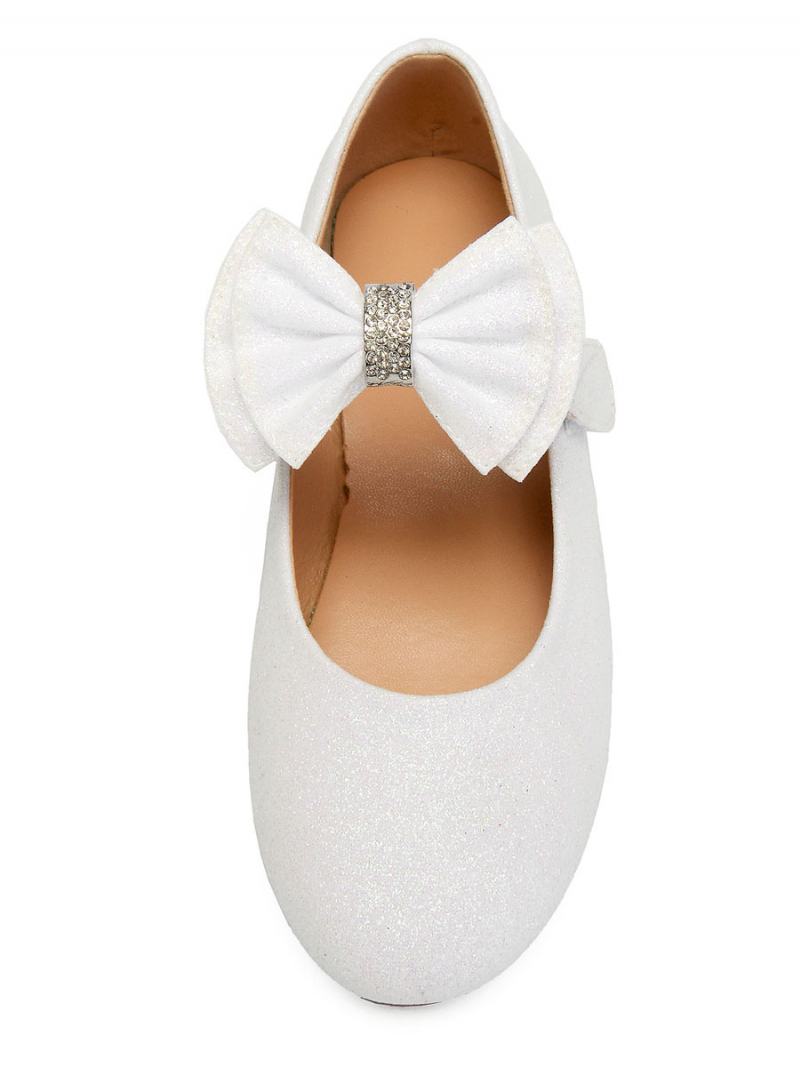 Κοριτσίστικα Παπούτσια Με Φιόγκο Mary Jane Flat Flower Girl - Ivory