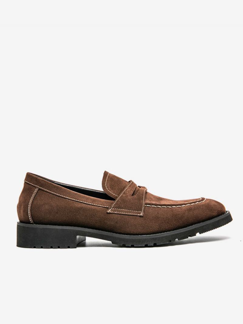 Παπούτσια Loafer Ανδρικά Pu Δερμάτινα Monk Strap Slip-on Prom Party - Καφέ Καφέ