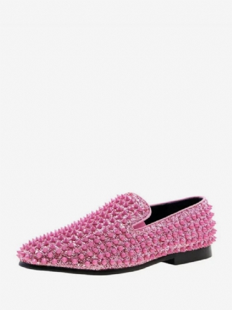 Παπούτσια Loafer Ανδρικά Γάμου Με Παγιέτες Glitter Spikes Rivets Slip-on Prom Party Γαμήλια