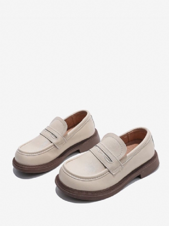 Παπούτσια Loafer Για Αγόρι Λευκά Στρογγυλά Slip On Causal Πάρτι For Boy