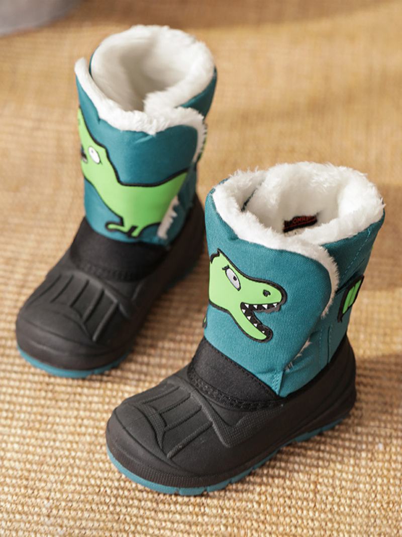 Χειμερινά Παπούτσια Για Κορίτσια Lovely Nylon Cartoon Unicorn Characters Print Boots Snow - Πράσινο