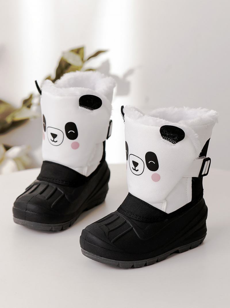 Χειμερινά Παπούτσια Για Κορίτσια Lovely Nylon Cartoon Unicorn Characters Print Boots Snow - Λευκό